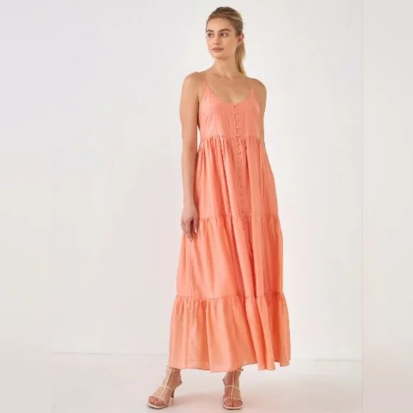open lace back dress Endless Memories Maxi Dress, Orange – Everyday Chic Boutique main image 1